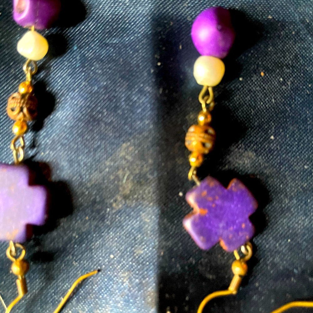 Woman’s pierced earrings